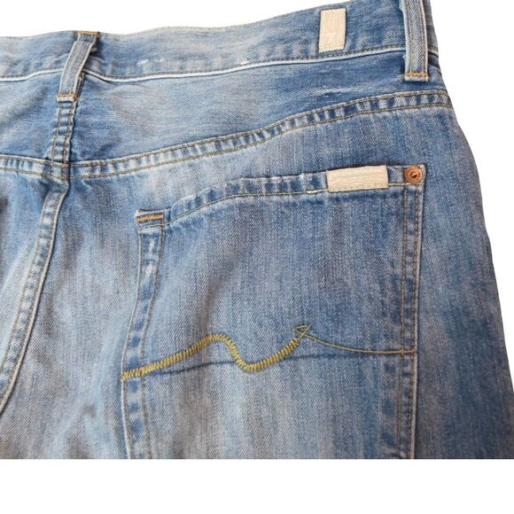 7 Seven For All Mankind Austyn Men's Jeans 34x29 Blue Relaxed Straight Leg USA - Picture 3 of 12